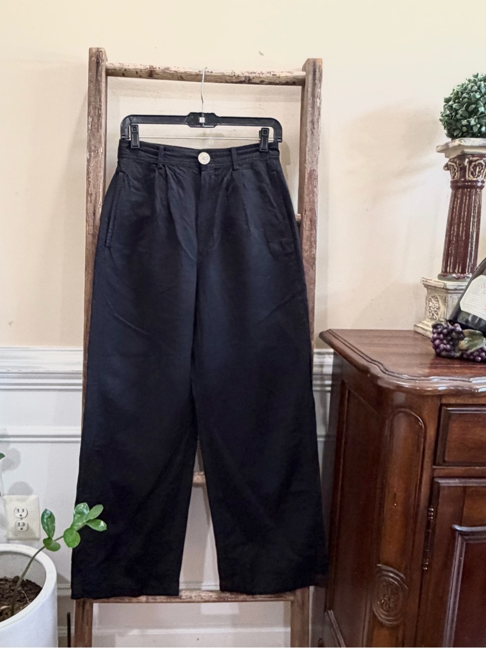 & other stories Black Wide Leg Pants - Classic Casual Trousers
